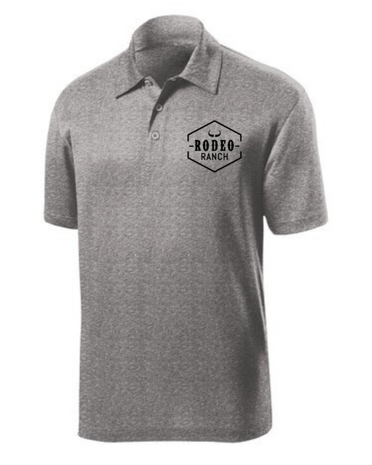 Rodeo Ranch Performance Polo - Heather Grey