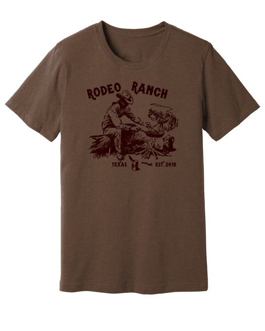 Rodeo Ranch Cookout Short Sleeve Shirt - Heather Brown