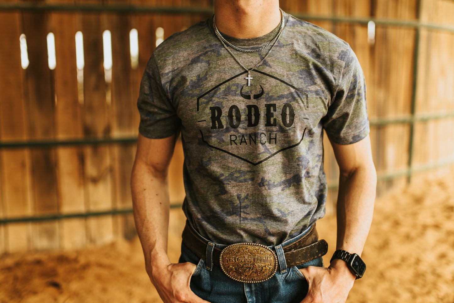 Rodeo Ranch Classic Logo Short Sleeve Shirt - Camo