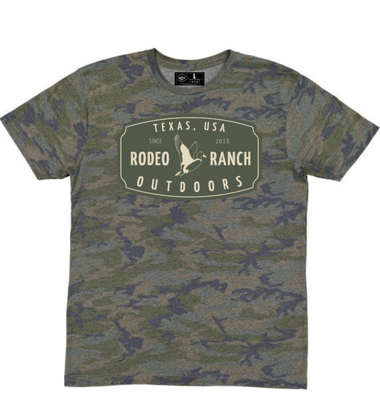 Rodeo Ranch Duck Outdoors Short Sleeve Shirt - Vintage Camo