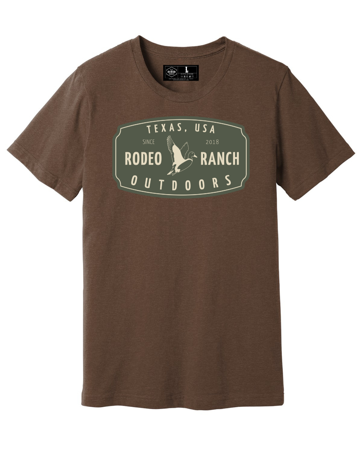 Rodeo Ranch Duck Outdoors Short Sleeve Shirt - Heather Brown