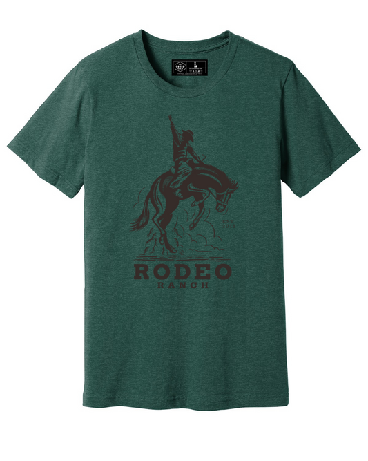 Rodeo Ranch Bucker Short Sleeve Shirt - Heather Forest