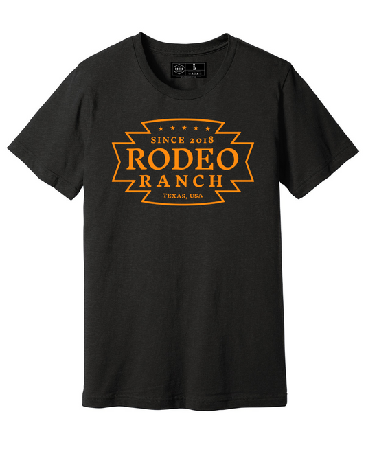 Rodeo Ranch Aztec Texas Short Sleeve Shirt - Heather Black