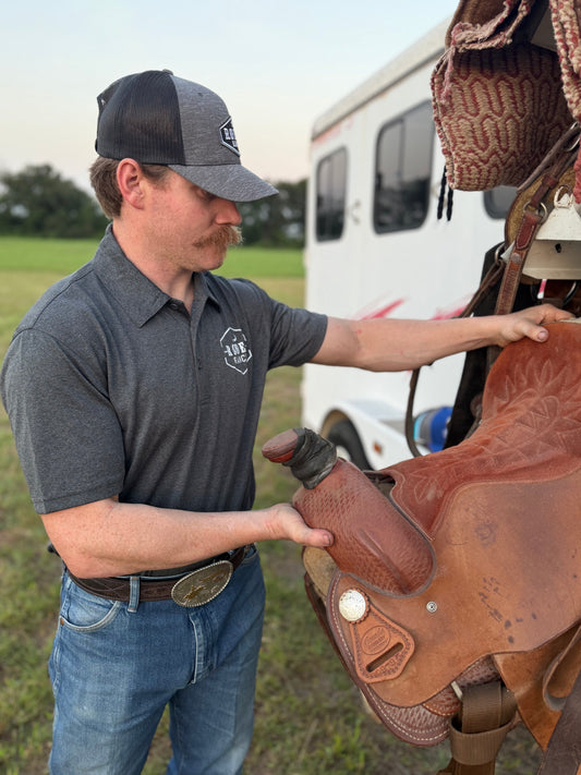 Rodeo Ranch Performance Polo - Charcoal Heather