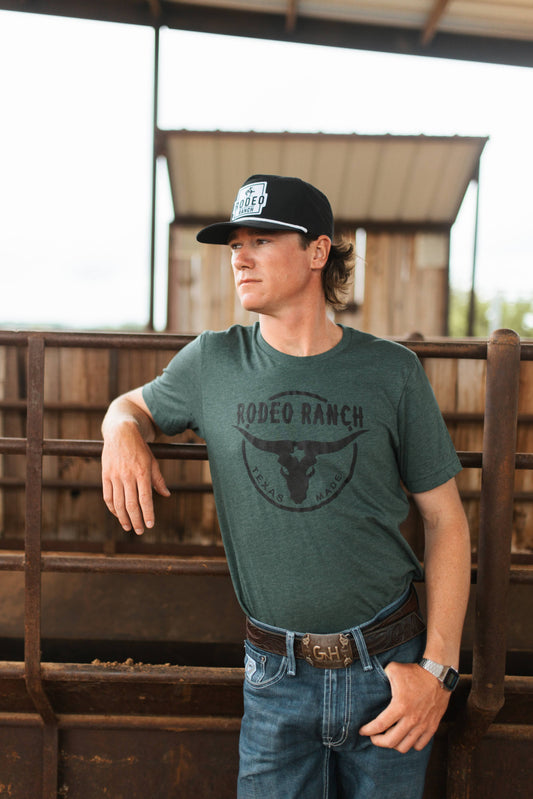 Rodeo Ranch Texas Made Short Sleeve Shirt - Heather Forest