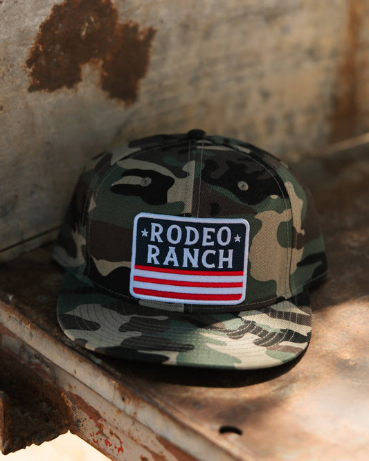 Rodeo Ranch Flag Mid Profile Hat - Camo