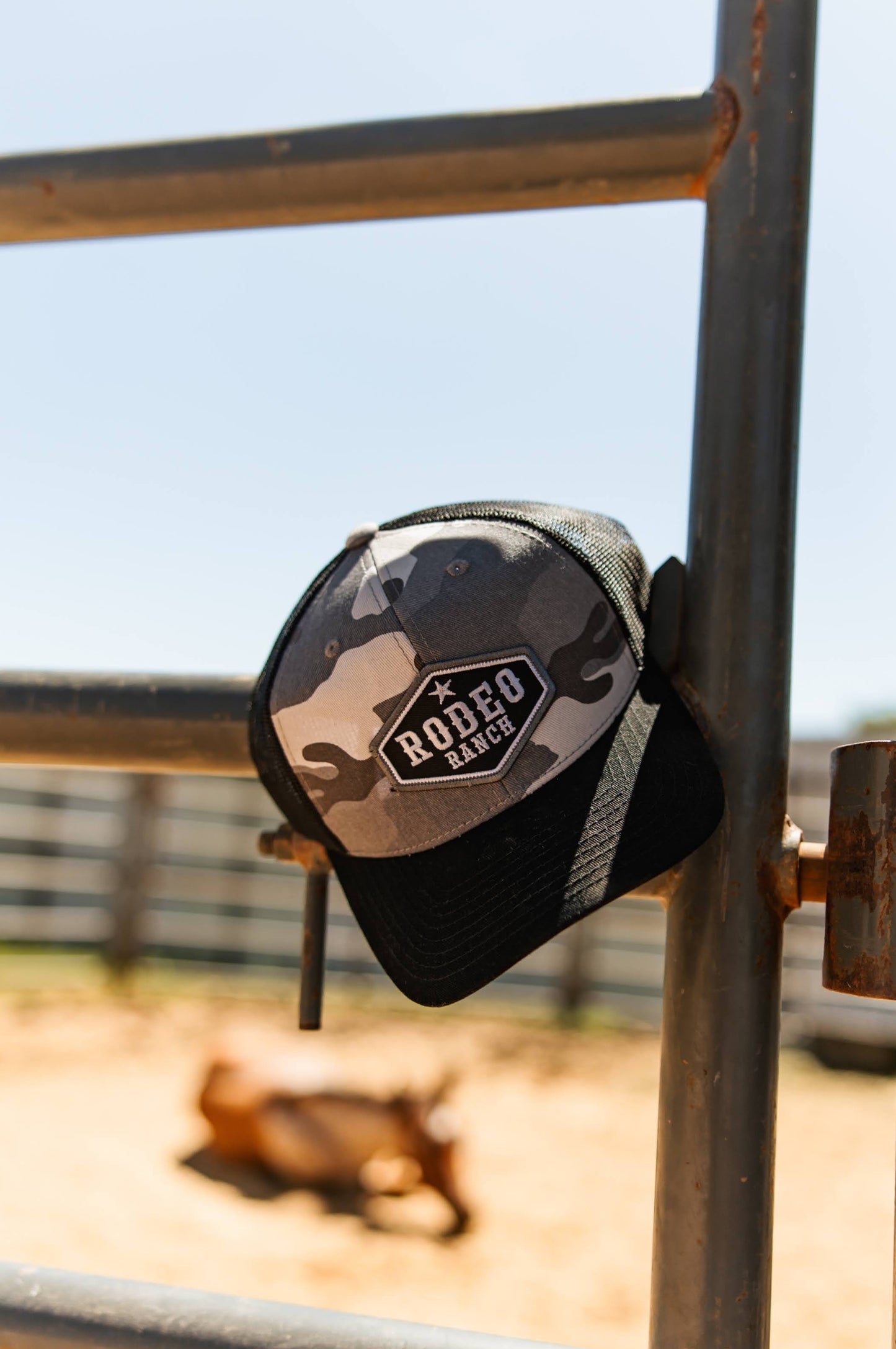 Rodeo Ranch Retro StarHat - Black Urban Camo and Black