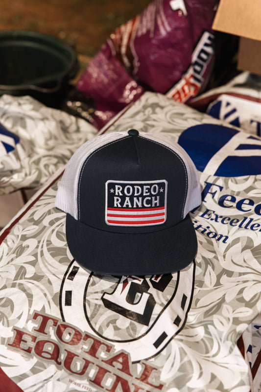 Rodeo Ranch Flag Hat - Navy and White