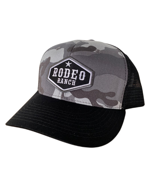 Rodeo Ranch Retro StarHat - Black Urban Camo and Black
