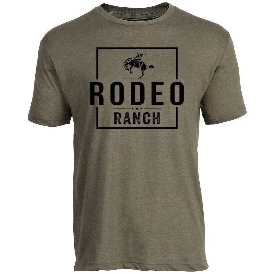 Rodeo Ranch Bucker Short Sleeve Shirt - Heather Military Green