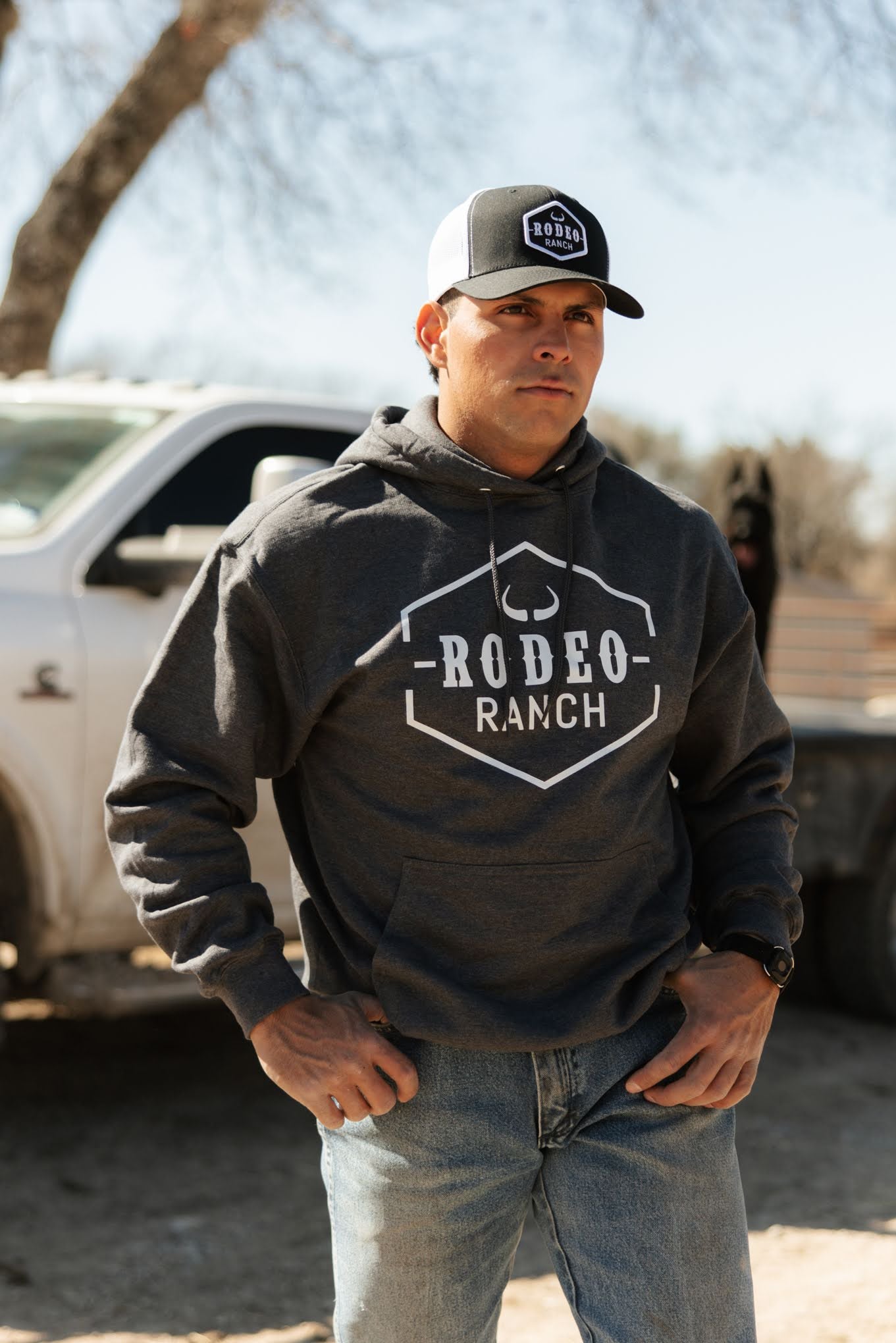 Rodeo Ranch Classic Logo Hoodie - Heather Charcoal