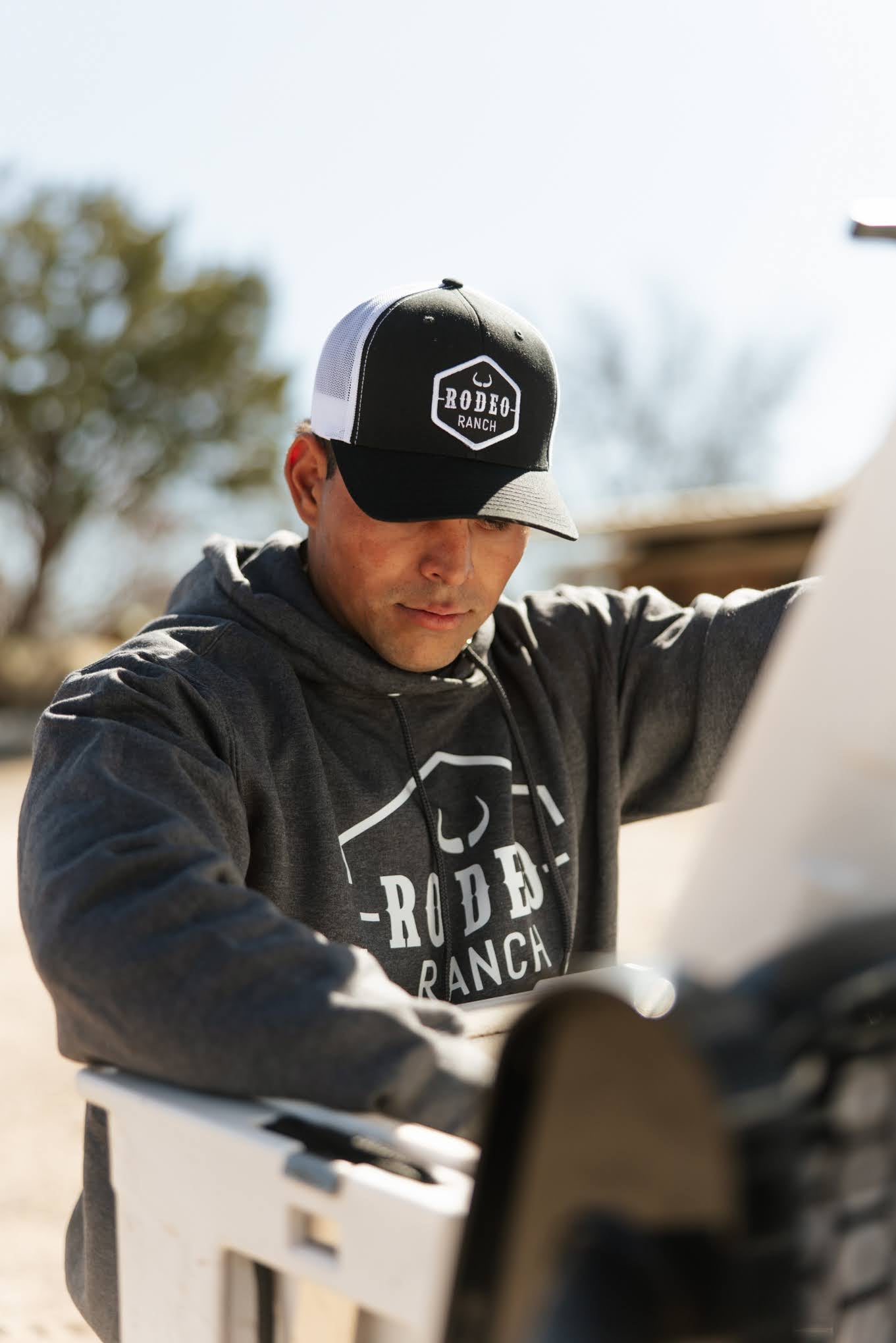 Rodeo Ranch Classic Logo Hat - Black and White