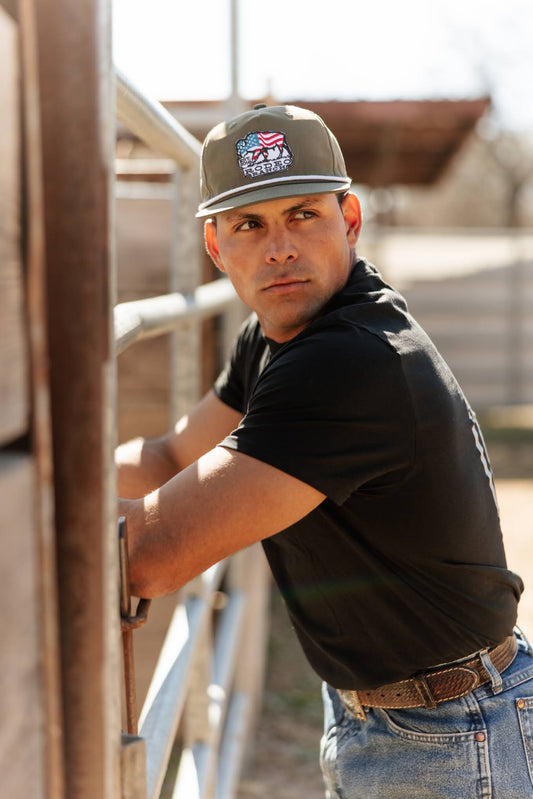 American Buffalo Golf Hat - Olive