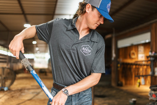 Rodeo Ranch Performance Polo - Charcoal Heather