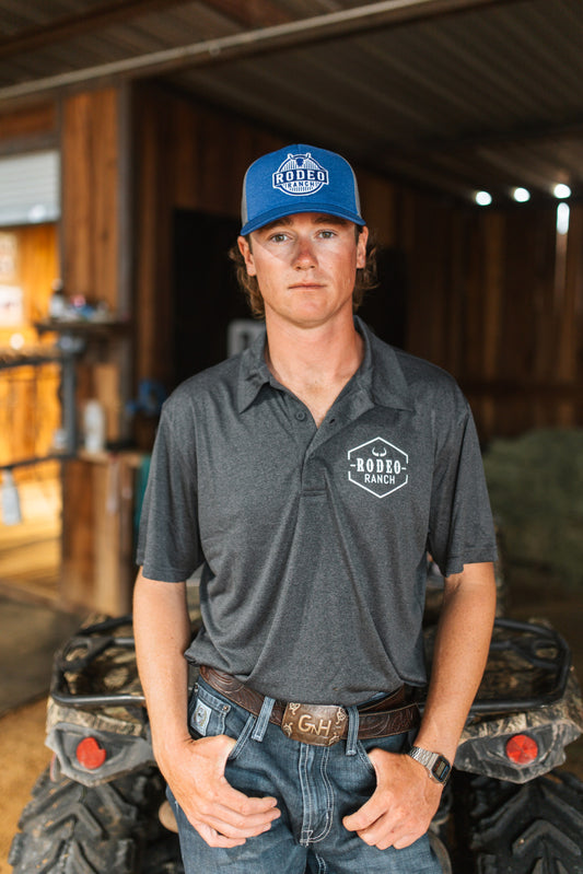 Rodeo Ranch Performance Polo - Charcoal Heather
