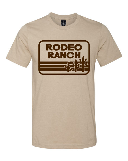 Rodeo Ranch Retro Cactus Short Sleeve Shirt - Heather Tan