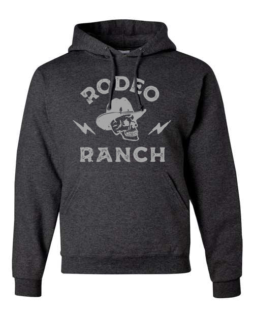 Rodeo Ranch Skull Hoodie - Heather Charcoal