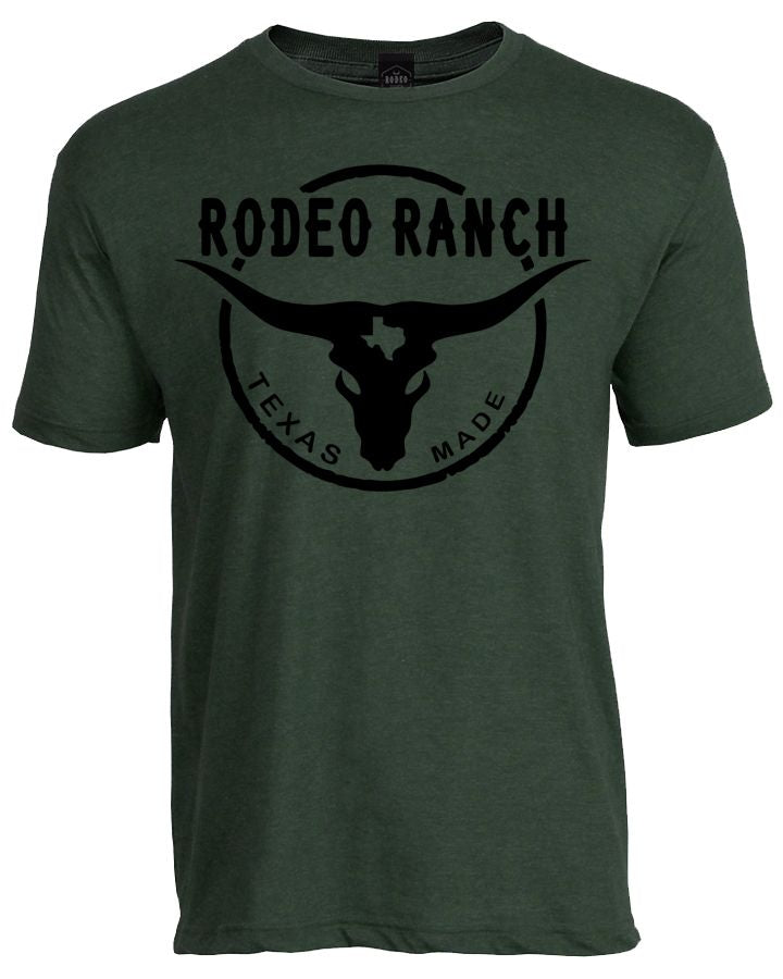 Rodeo Ranch Texas Made Short Sleeve Shirt - Heather Forest