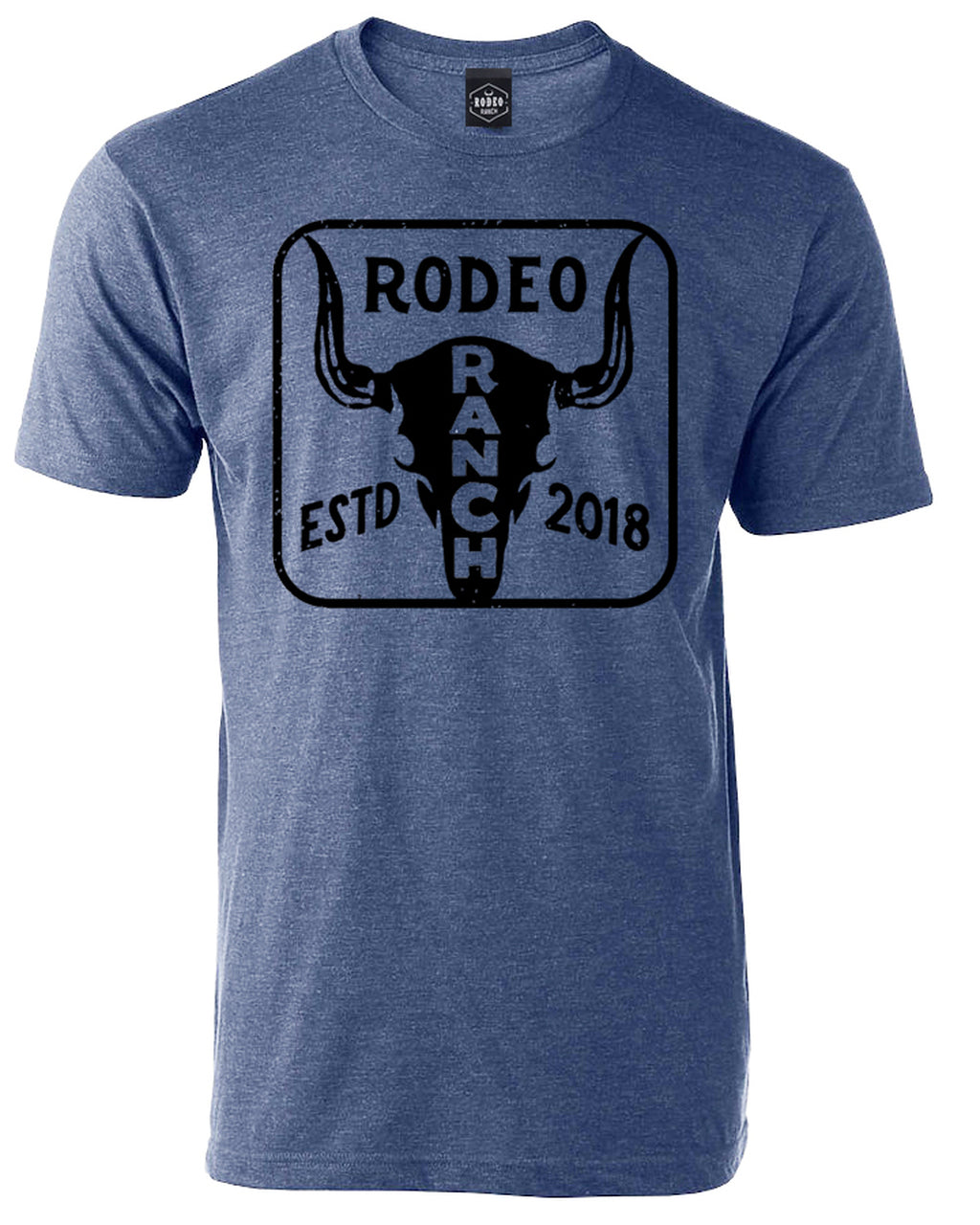 Rodeo Ranch Est Short Sleeve Shirt - Heather Denim