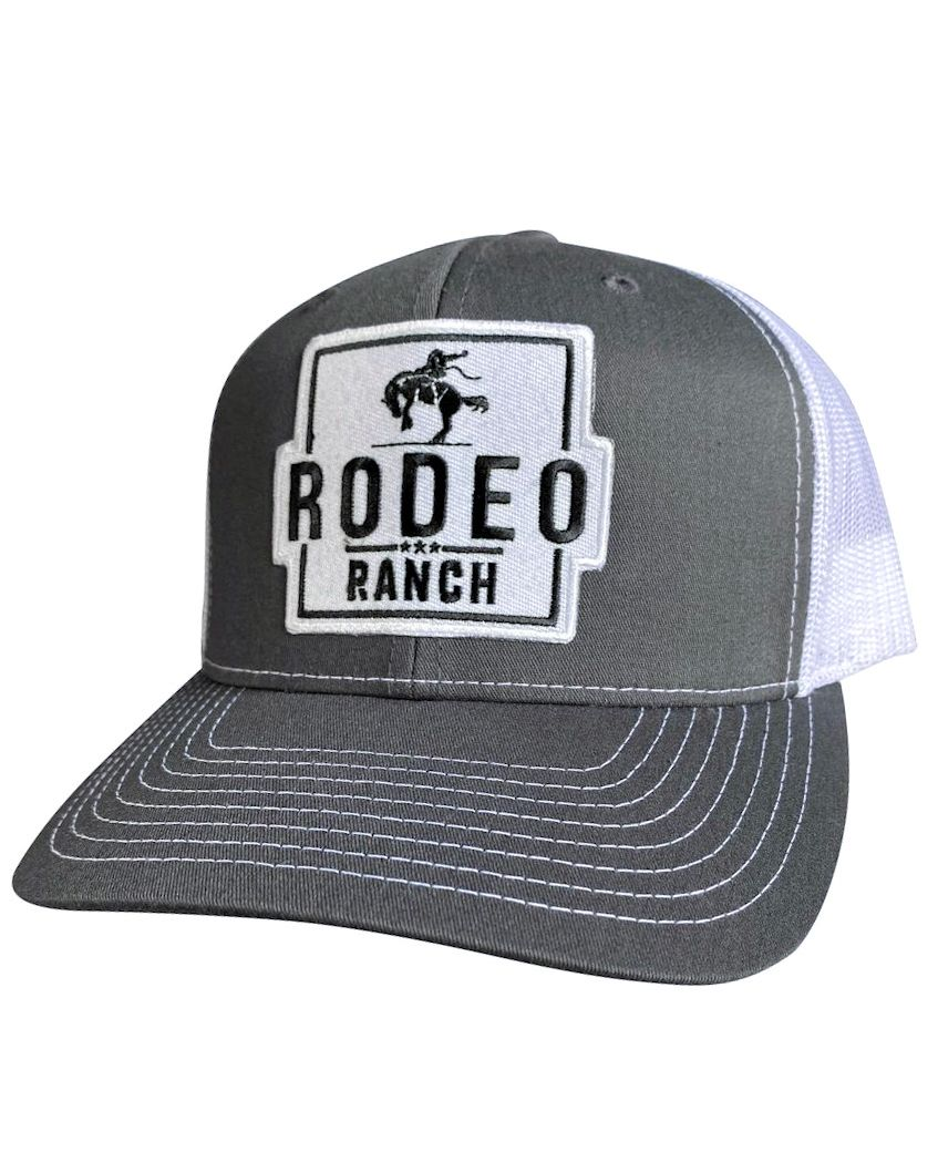 Gray Ranch Riding Hat Rodeo Ranch Bucker Hat - Grey and White – Rodeo Ranch Retail