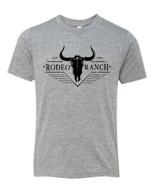 Rodeo Ranch Kids Western Short Sleeve Shirt - Heather Grey