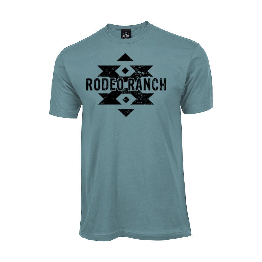 Rodeo Ranch Aztec Short Sleeve Shirt - Heather Slate